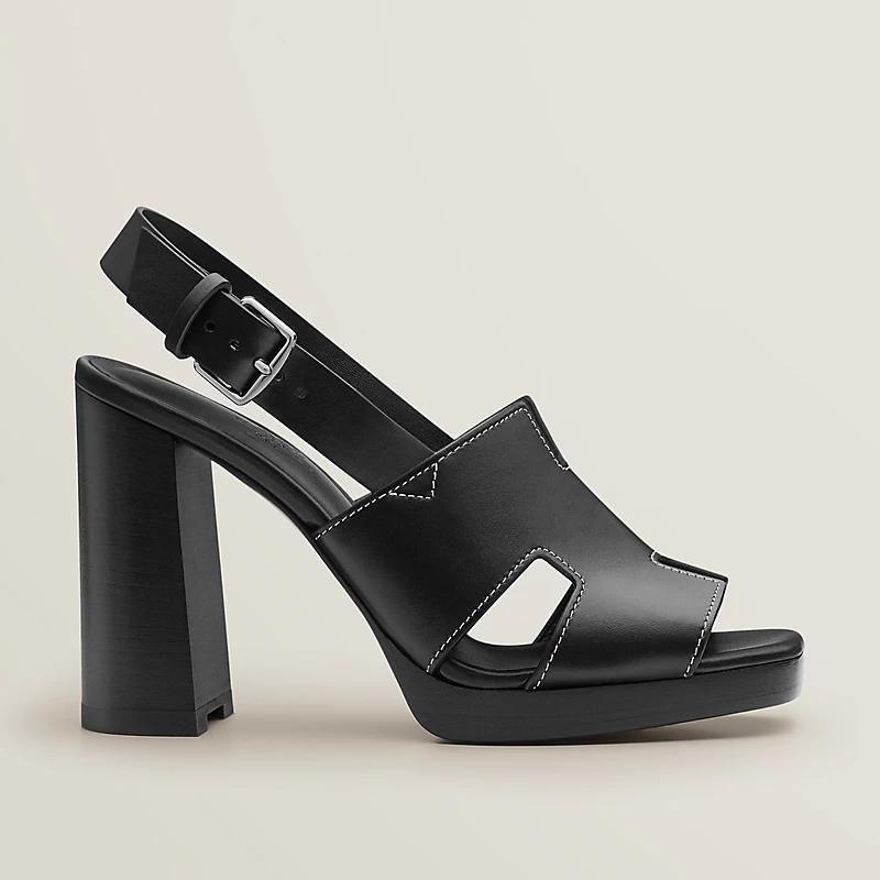 Giày Hermes Eris 90 Sandal Nữ Đen